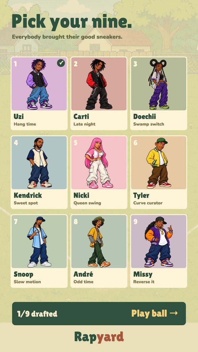 rap yard, backyard baseball with rappers ⚾